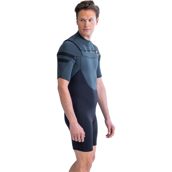 2026 Jobe Perth Mens 3/2mm Chest Zip Shorty Wetsuit 303620003 - Grey